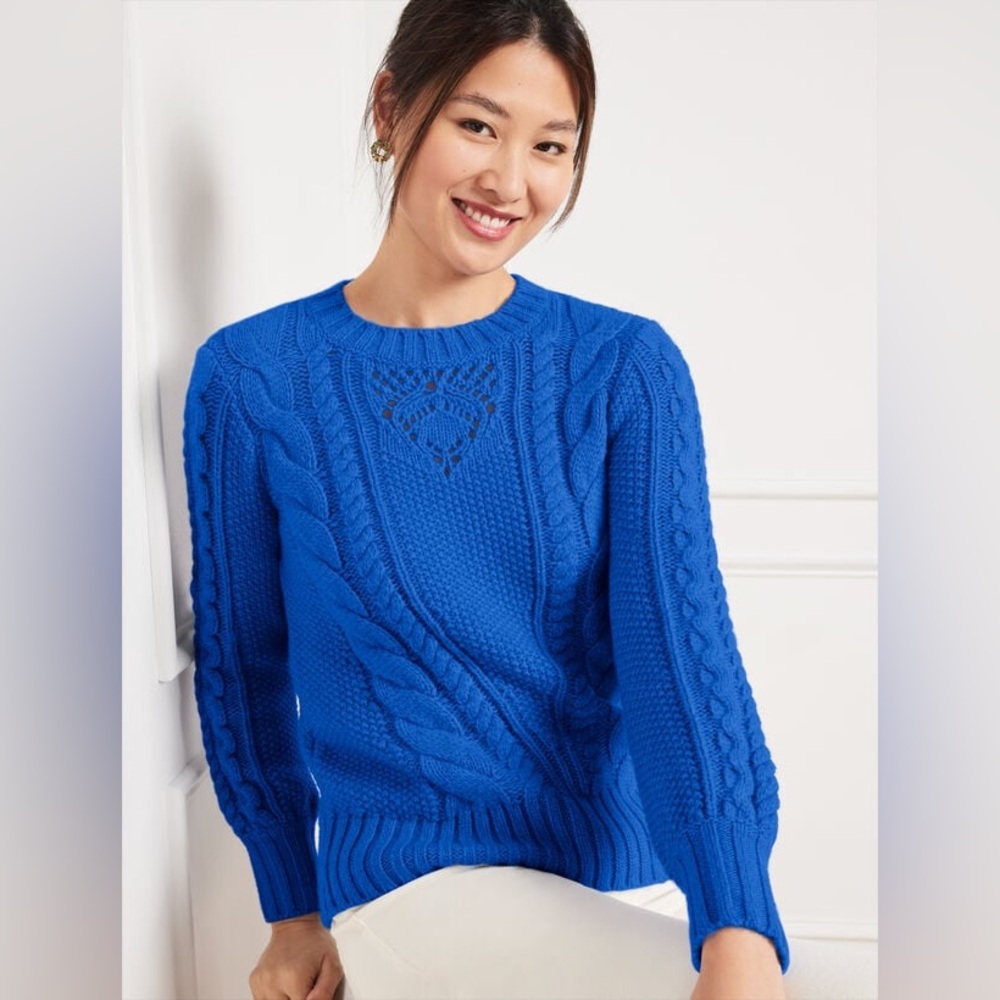 Talbots Vibrant Blue Knit Sweater